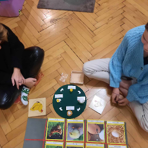 Studentki pedagogiki korzystają z pomocy Montessori w warunkach domowych