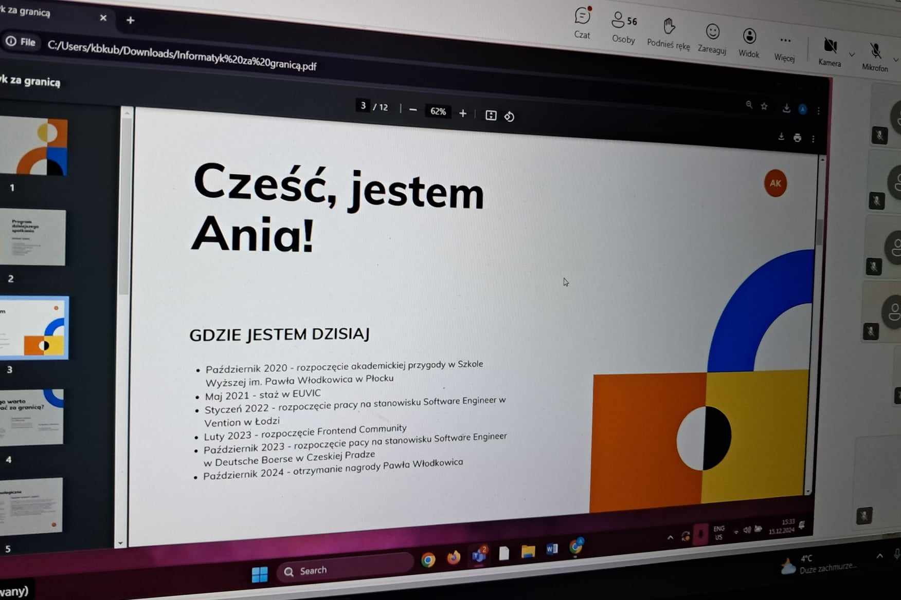 Informatyk za granicą - Szkoła Wyższa im. Pawła Włodkowica