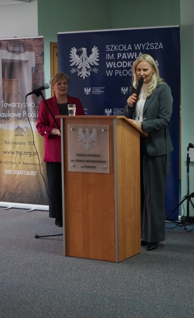 prof. M. Kamińska, przemawia Agnieszka Harabasz